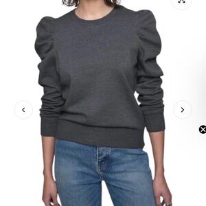 Rebecca Minkoff Janine Charcoal Grey Hooded Sweatshirt S